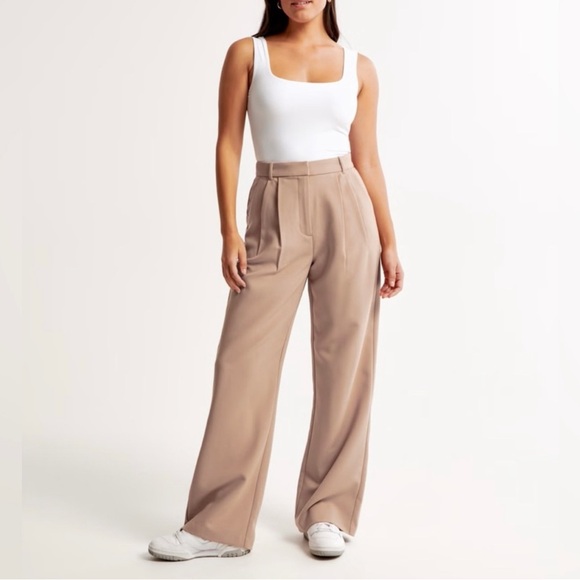 Abercrombie & Fitch Tailored Wide Leg Trousers - Picture 1 of 2
